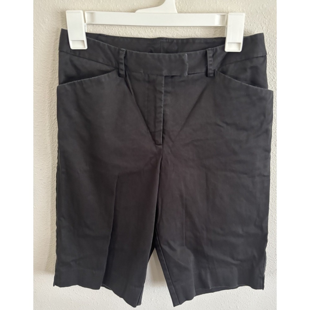 Pendleton Women's Black Bermuda Shorts Size 4 Cotton Stretch Dress Shorts